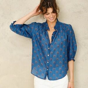 M.a.b.e Lindi floral blue blouse size S